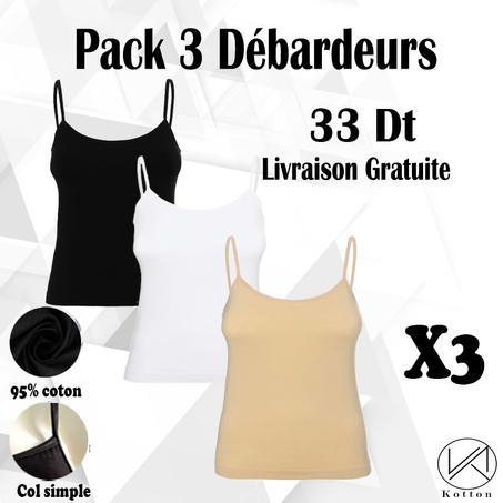 PACK 3 DEBARDEURS FEMME SIMPLE