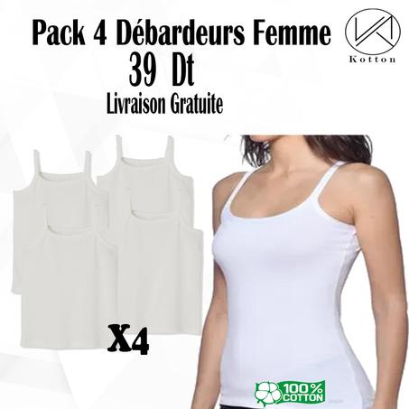 PACK 4 DEBARDEURS FEMME