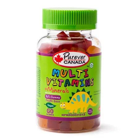 بيوريفير بالفيتامينات + المعادن حلوى للمضغ للأطفال 60 قطعة