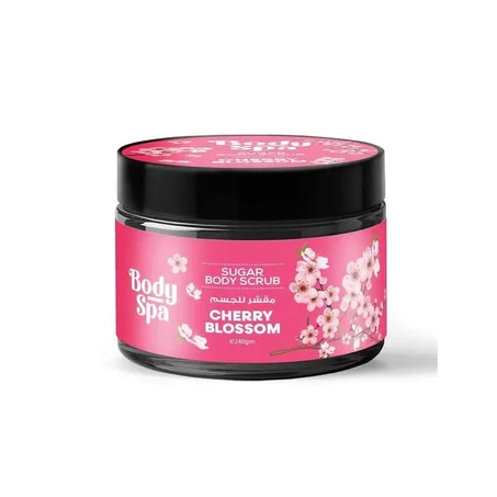 بودي سبا مقشر الجسم بالسكر برائحة زهر الكرز - 240 مل