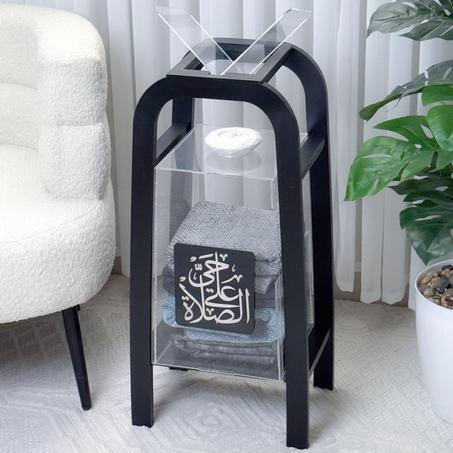 منظم سجاد و مسند مصحف و مبخرة | أسود