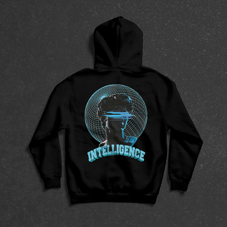 INTELLIGENCE SWEAT A CAPUCHE