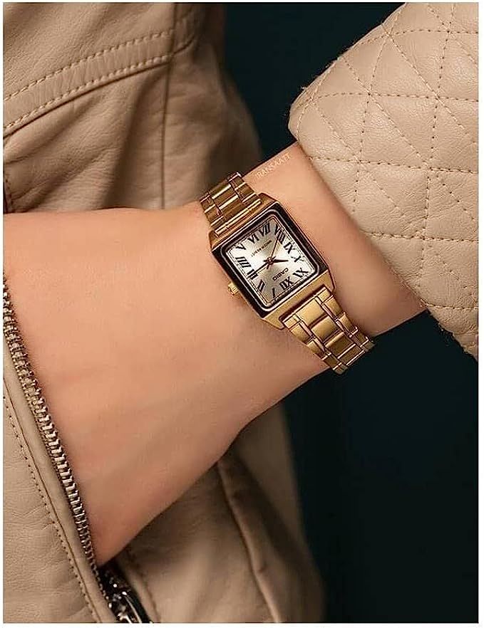Gold casio watch women