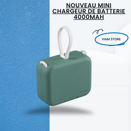 Nouveau Mini chargeur de batterie 4000mAh, support de boîtier de chargeur de téléphone USB type-c
