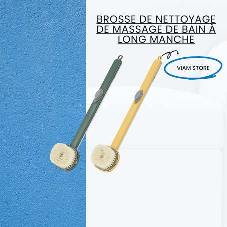 Brosse De Nettoyage De Massage De Bain Á Long Manche