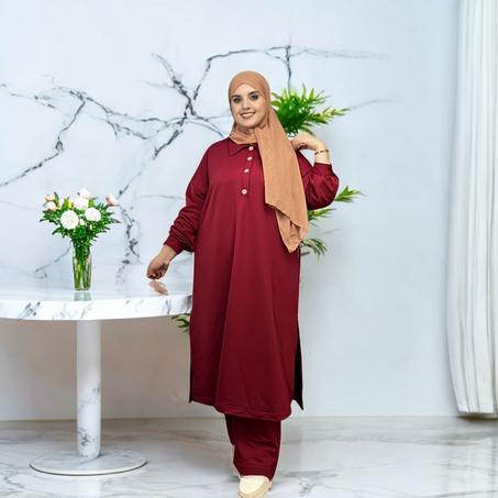 انصومبل بحلة جديدة للمحتجبات والغير المحتجبات للخروج والمناسبات متوفرة بعدة ألوان زاهية توب : مونطوني تركيا ??