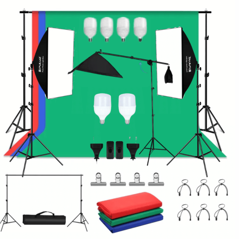 KIT STUDIO 3 SOFTBOX 1 BACKGROUND