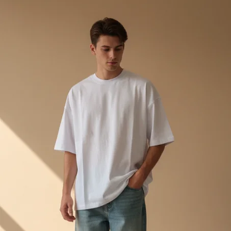 PACK 2 T-shirts Oversized Simple ( Blanc - Noir )