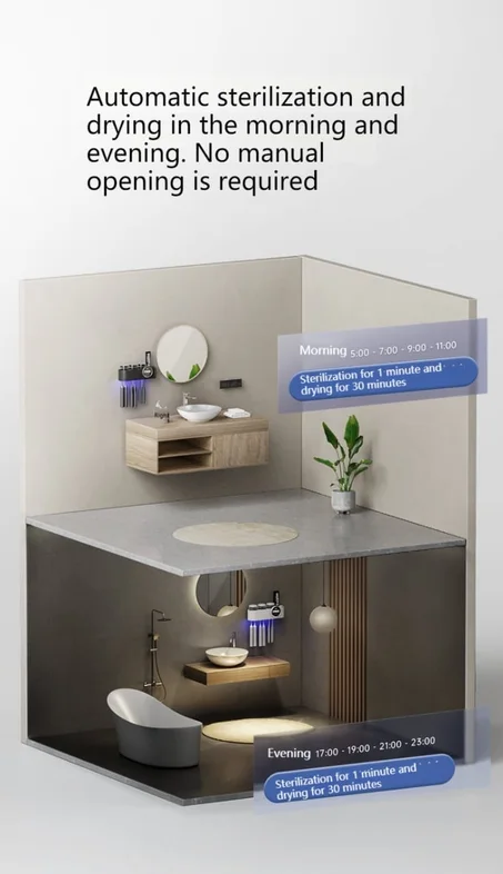 معقم وحامل فرشاة الاسنان toothbrush sterilizer and holder