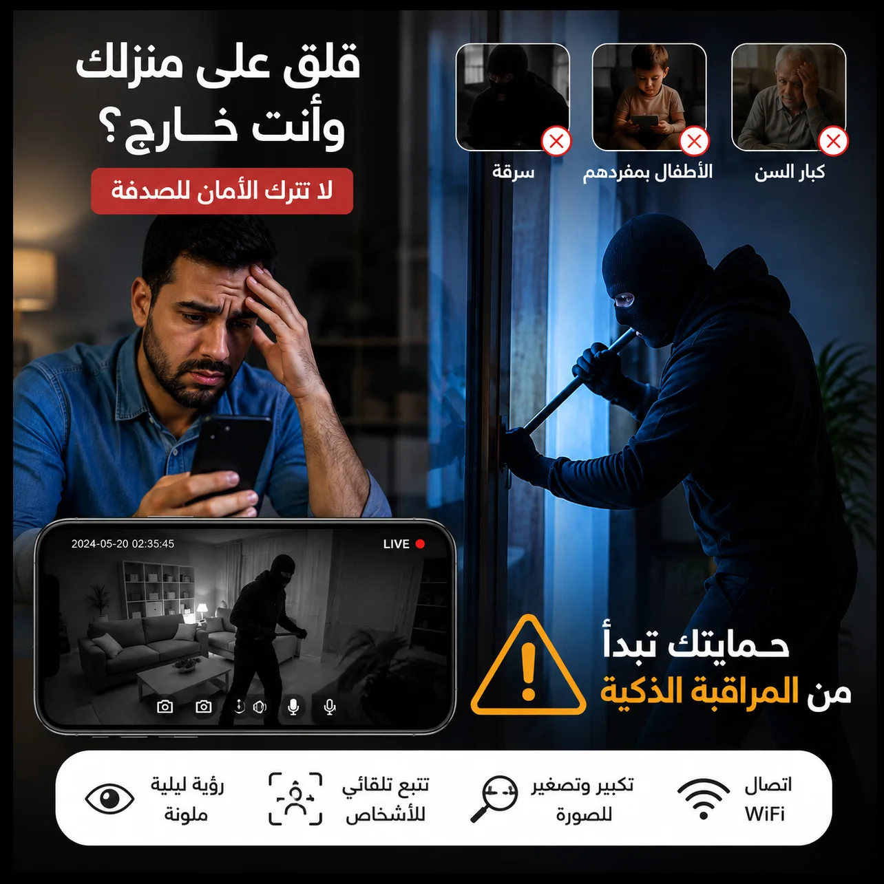 كاميرا المراقبة الذكية WiFi – راقب منزلك أينما كنت