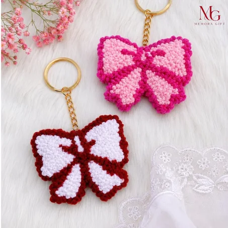 Porte-Clés Papillon Brodé à la Main
