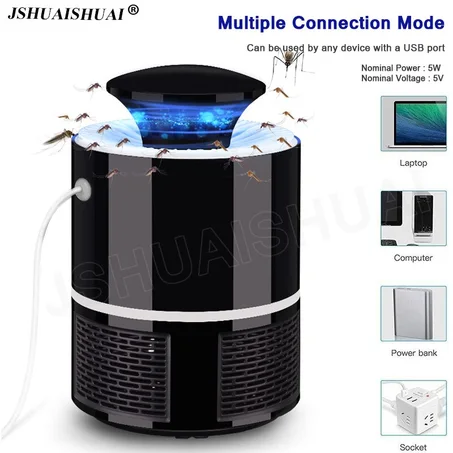 صياد الحشرات المصباحي الالكتروني الكهربائي فخ البعوض