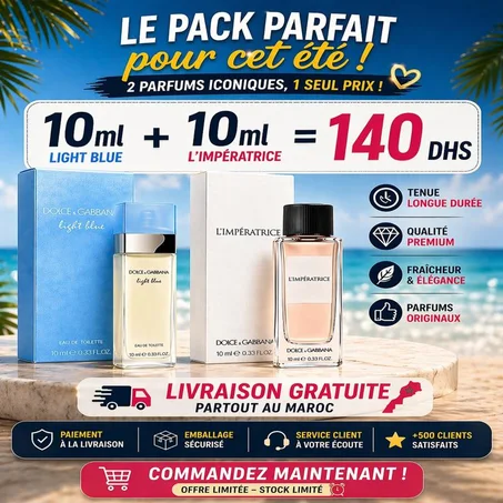 10 ml light blue +10 ml l'impératrice
