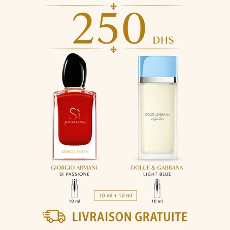 10 ML si passione + 10 ML light blue edt