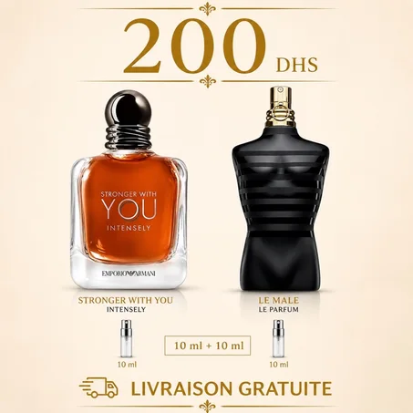 10 ML intensely + 10 ML le male le parfum