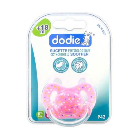 DODIE SUCETTE PHYSIOLOGIQUE SILICONE 18 MOIS ET + ROSE P42