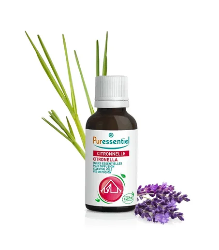PURESSENTIEL HUILES ESSENTIELLES POUR DIFFUSION CITRONNELLE + 3 HUILES ESSENTIELLES 30 ML