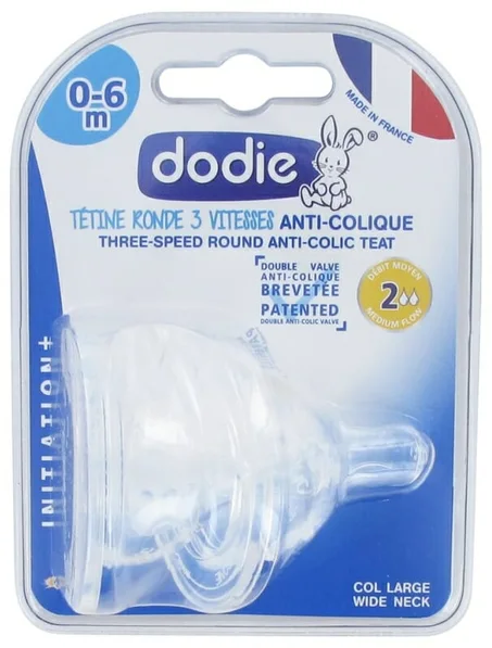 DODIE 2 TETINES INITIATION+ ANTI COLIQUE 0-6M D2