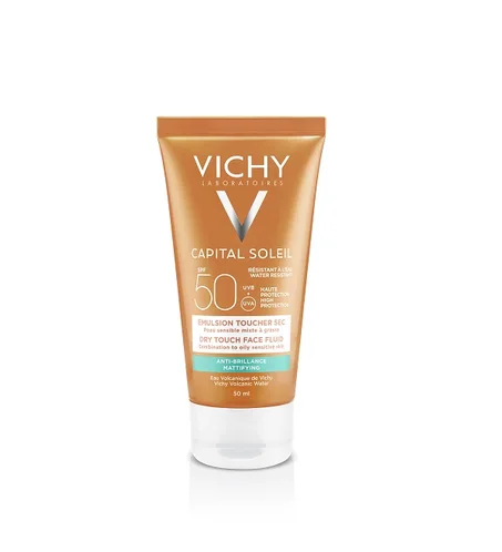 VICHY CAPITAL SOLEIL  TOUCHER SEC SPF50 PEAU SENSIBLE MIXTE À GRASSE 50ML