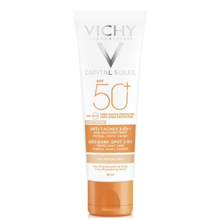 VICHY CAPITAL SOLEIL SOIN ANTI-TACHES TEINTÉ 3-EN-1 SPF50+