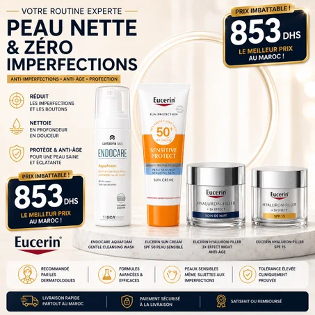 Eucerin & Endocare – Pack Routine Anti-Âge, Nettoyage & Protection SPF 50
