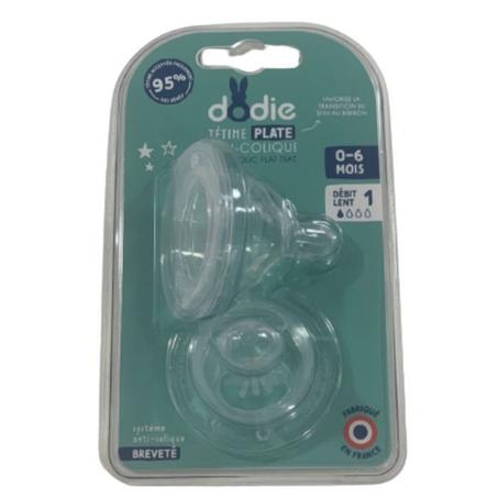 DODIE TETINE PLATE SENSATION+ ANTI COLIQUE D1 0-6M X2