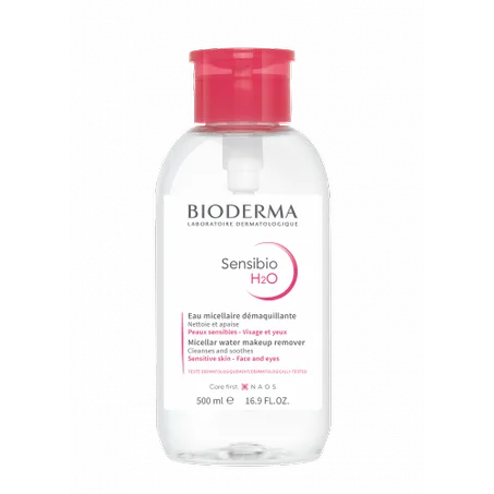 BIODERMA SENSIBIO H2O EAU MICELLAIRE DEMAQUILLANTE 500 ML AVEC POMPE