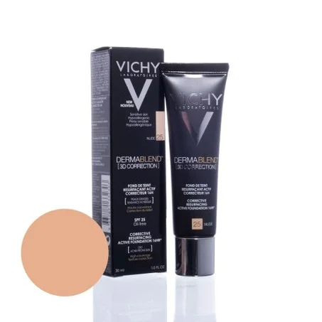 VICHY DERMABLEND FOND DE TEINT 3D CORRECTION N° 25 NUDE 30 ML