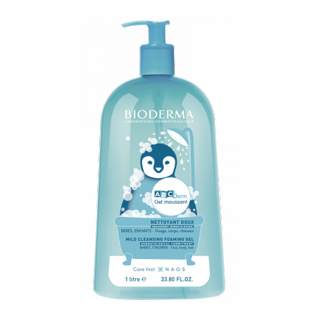 BIODERMA ABCDERM GEL NETTOYANT MOUSSANT DOUX 1L