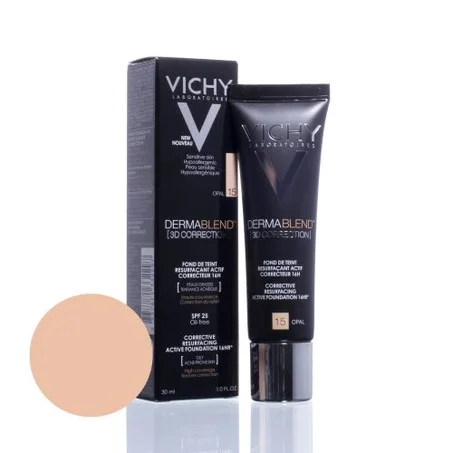 VICHY DERMABLEND FOND DE TEINT 3D CORRECTION N° 15 OPAL  30 ML