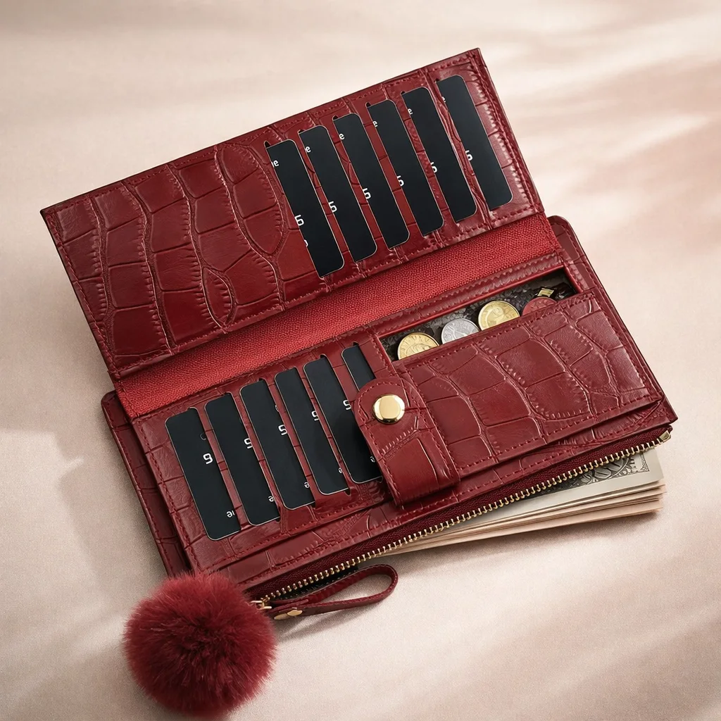 Cherry Élégance – Porte-monnaie rouge chic | Mimissa Gallery