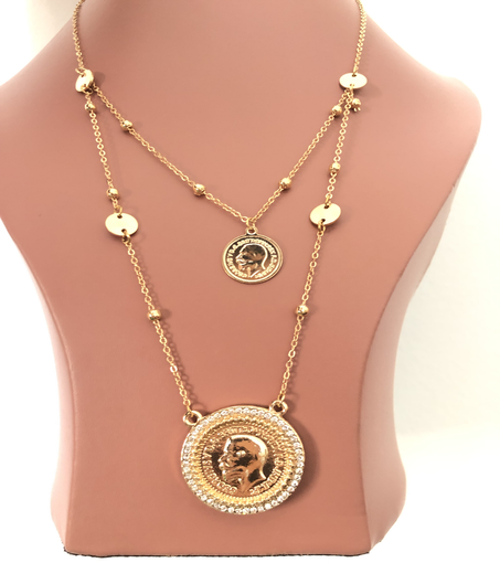 Collier avec pendentif pièce de monnaie Empereur