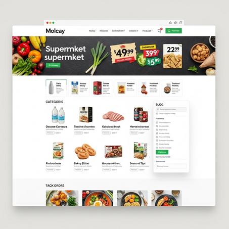 Supermarket( 1000 products)  two language