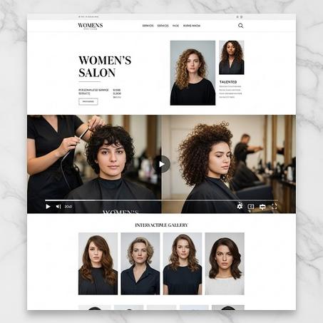 Women's Salon website one language