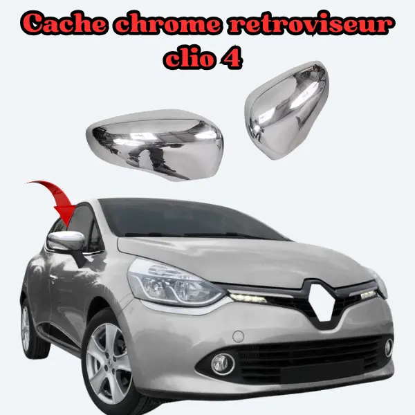 Cache chrome retroviseur clio 4