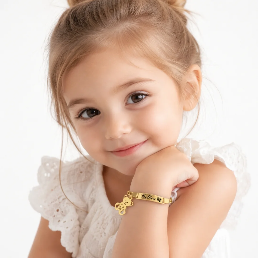 إسوارة دب مخصصة باسمك | هدية تخرج وعيد ميلاد | Custom Bear Bracelet Personalized Gift