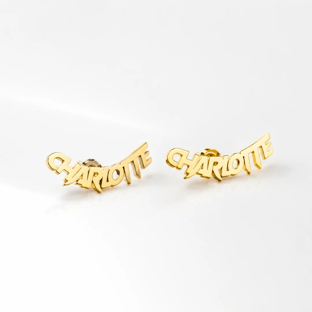 أقراط الأذن المتسلقة والمخصصة باسمكِ | Personalized Name Ear Climbers