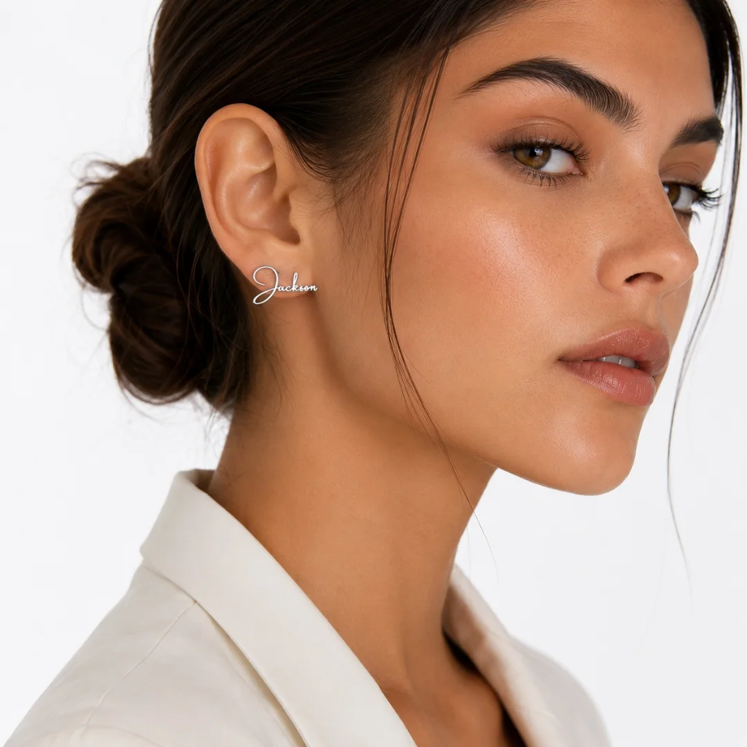 أقراط الأذن المخصصة بالاسم | Personalized Name Earrings Collection
