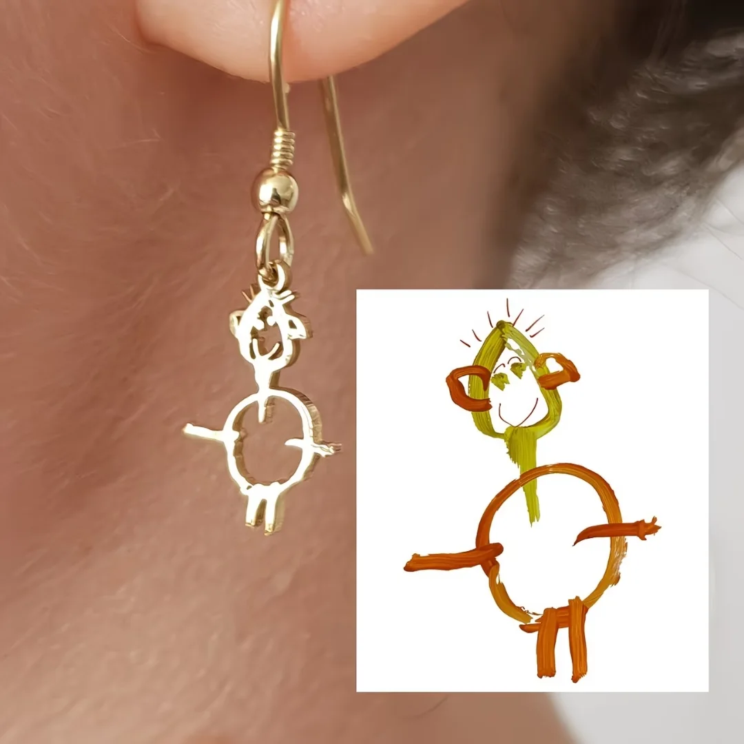 أقراط الكلمة المخصصة | Custom Drop Dangle Jewelry