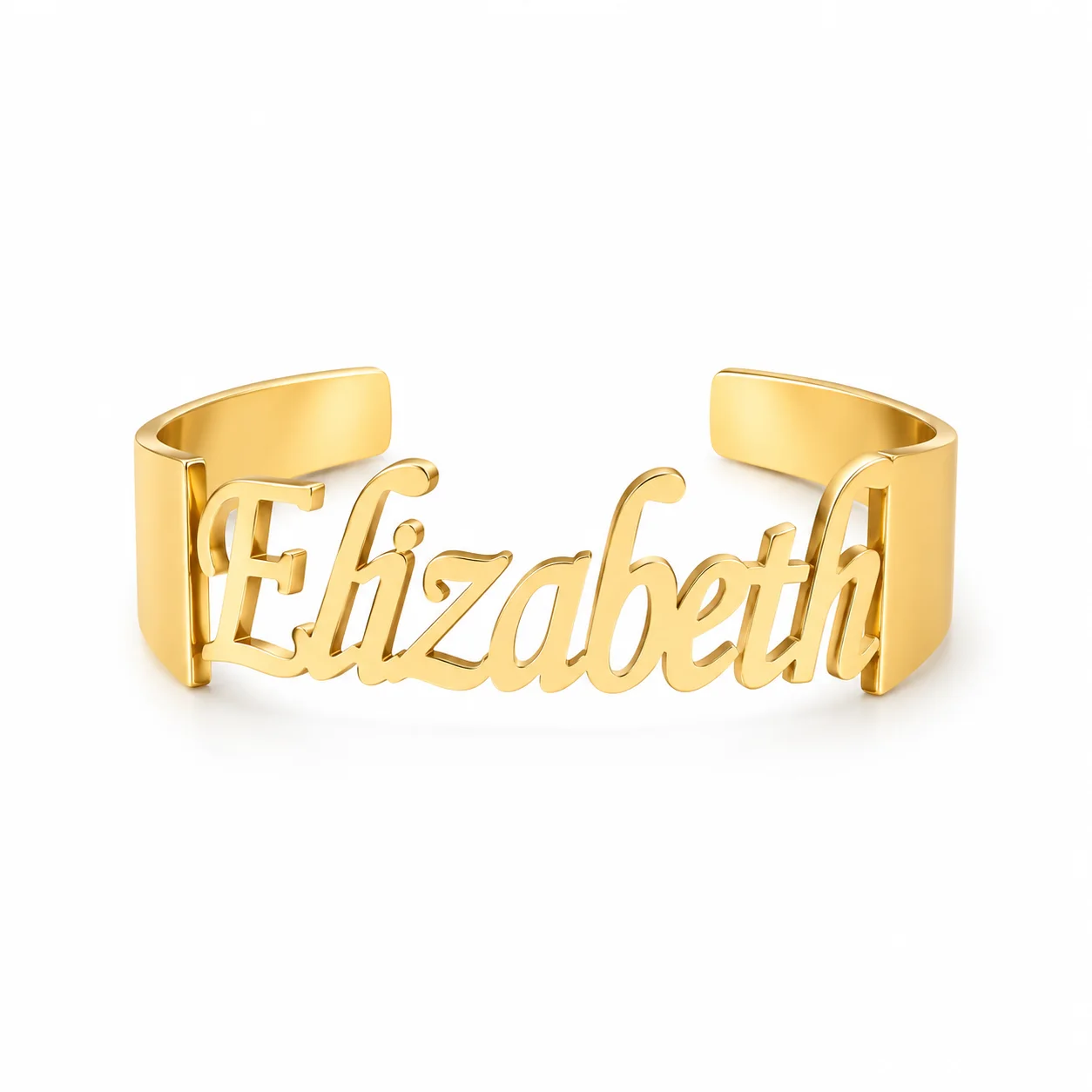 إسوارة كَفّ المفتوحة و المخصصة باسمك | مينيمال فاخر ذهبي وفضي | Custom Name Palm Bracelet Gold Silver