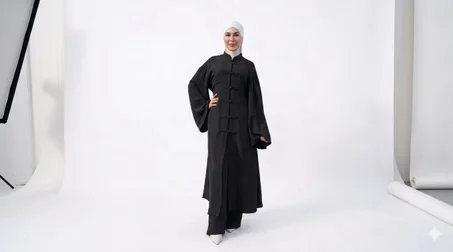 طقم فايزة (بني وأسود)