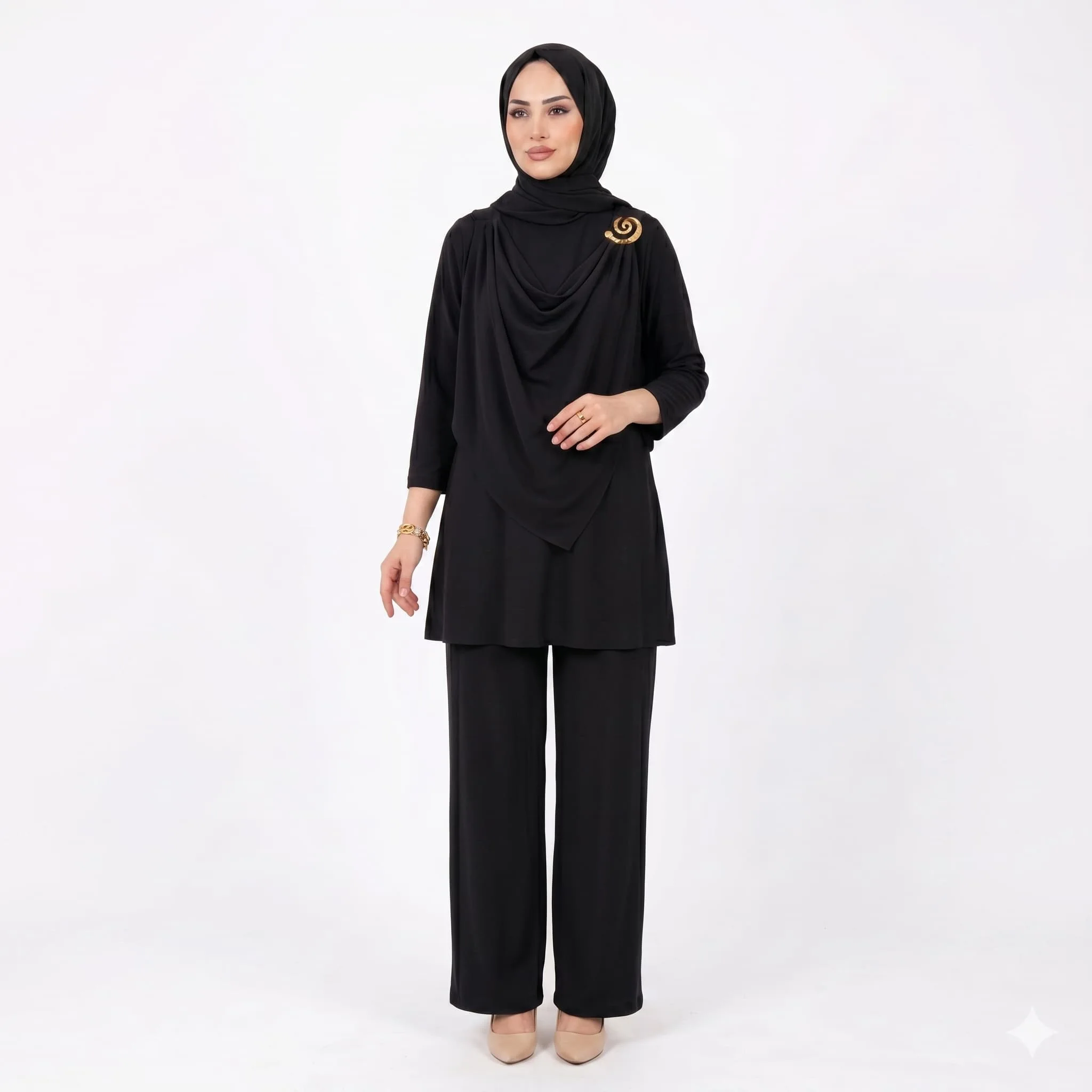 طقم جمانة (أسود)