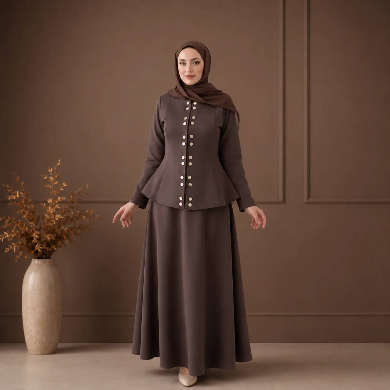 طقم كارلا (بني)