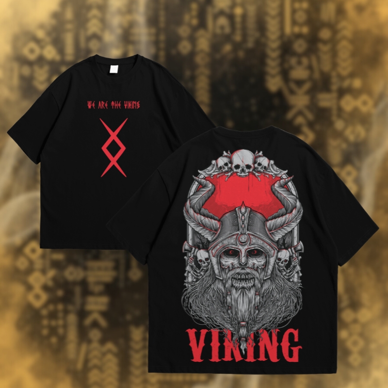 T-SHIRT RED VIKINGS