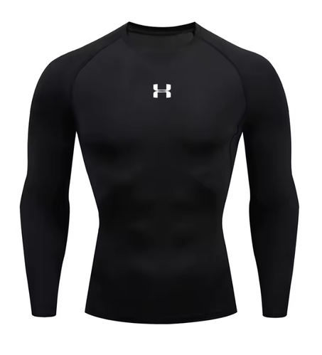 Men's Long Sleeve Running Compression T-shirt Sports Gym Sweatshirt Fitness Men's Running Tracksuit Homme Sports T-shirt Tops