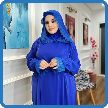 عباية رمضان بالقب و الفولار مخيط معاها