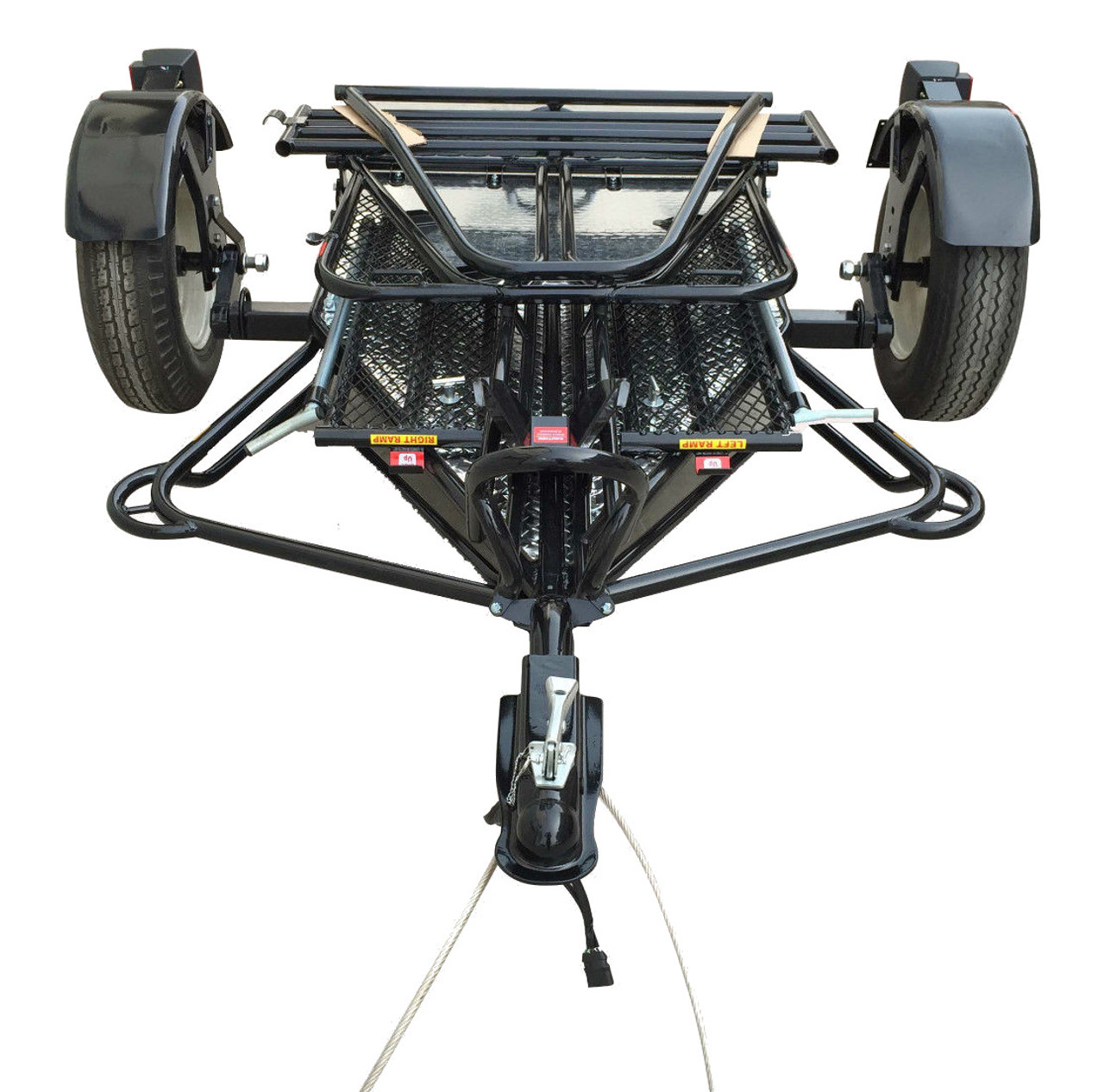 Alpha Sport Single Ride-Up Folding Motorcycle Trailer