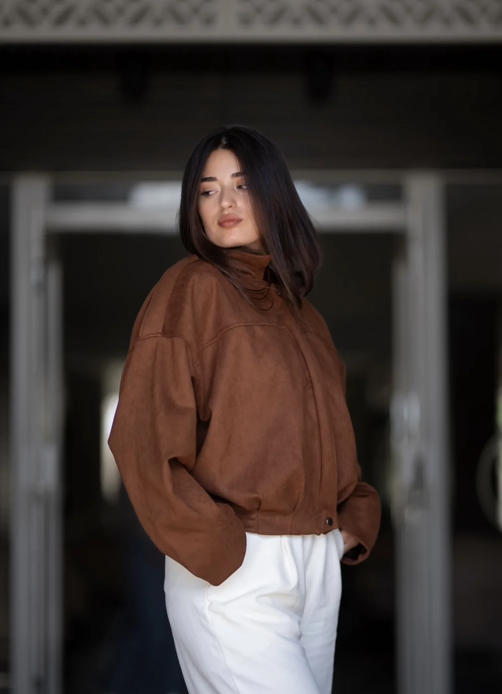 Blouson Oversize Effet Daim