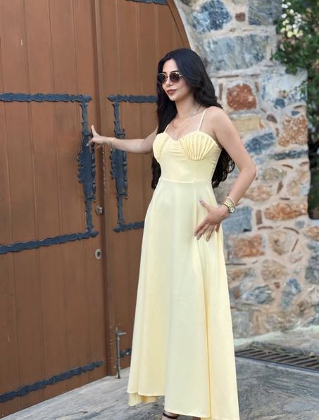 Robe de Soirée Classique à Bretelles Fines