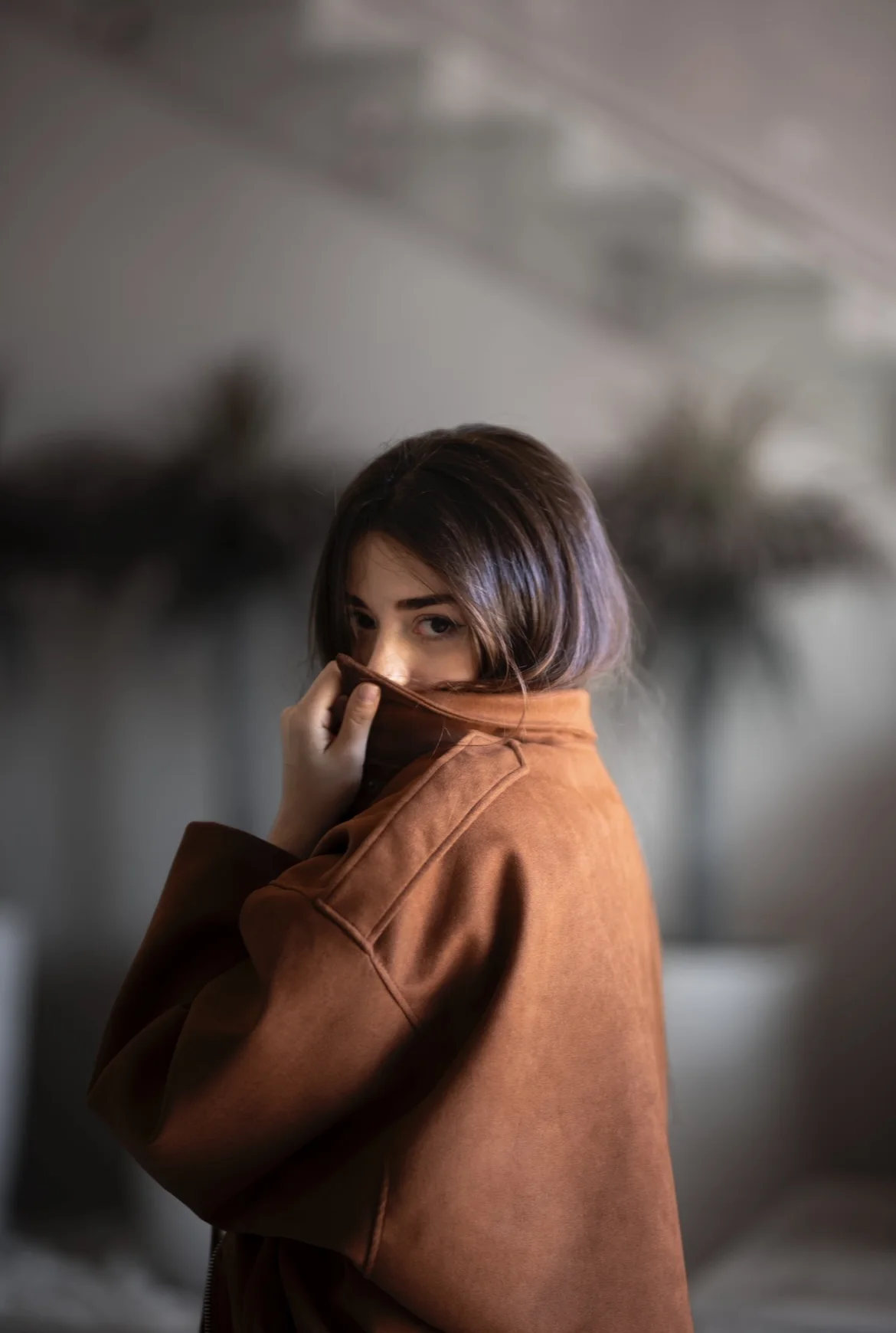 Blouson Oversize Effet Daim